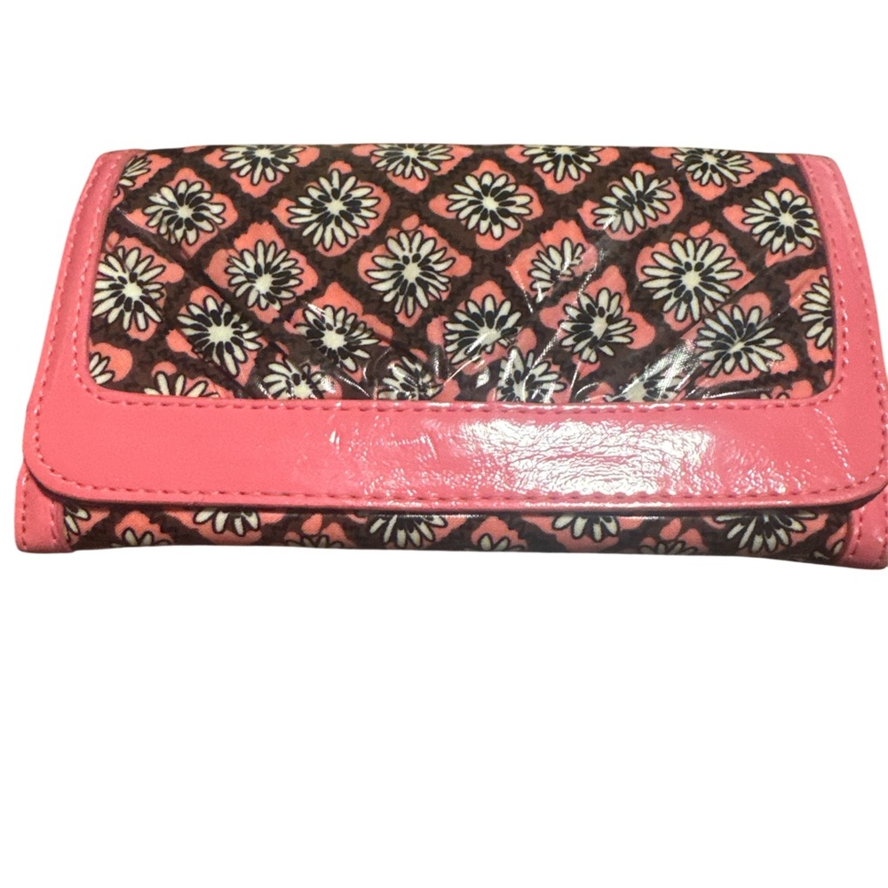Vera Bradley Frill Collection Wallet - Mocha Rouge - EUC - Picture 2 of 7